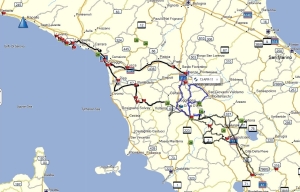 Track da viagem na Toscana